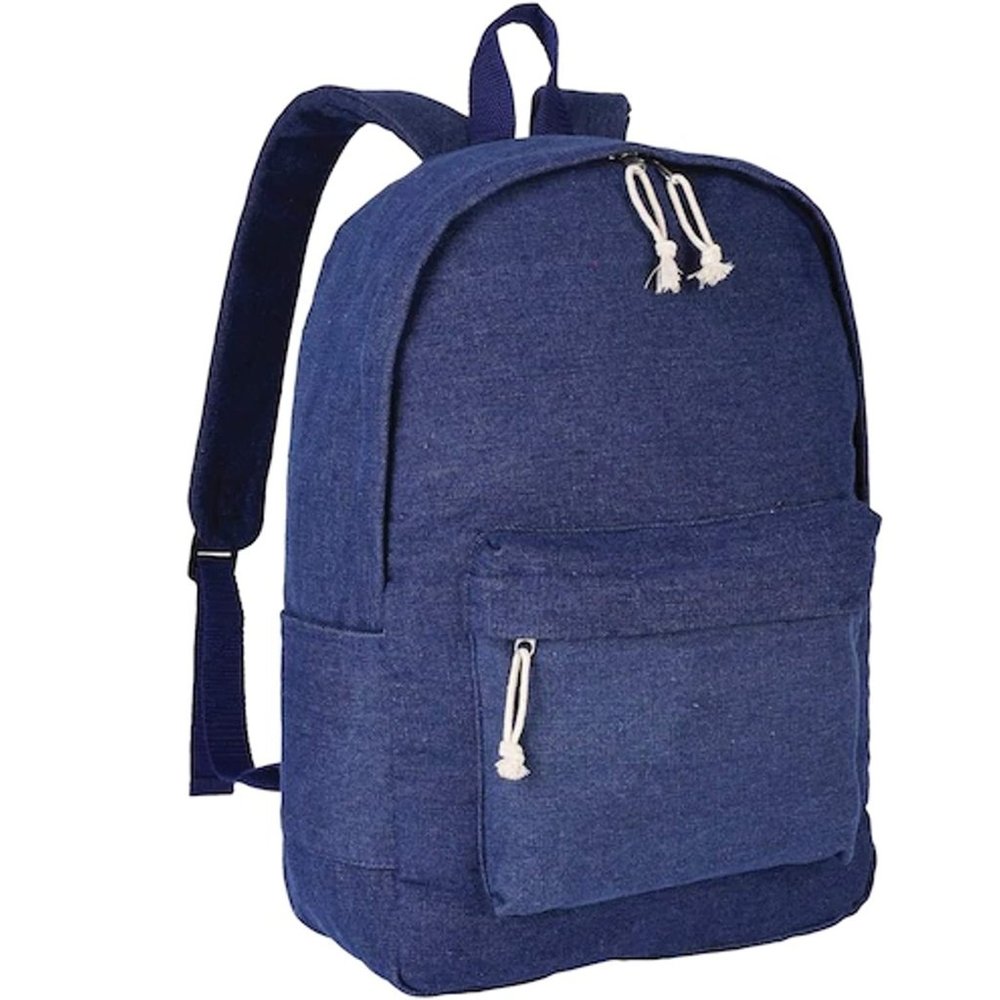 Womens Girls Boys Darice 16" Denim Canvas Backpack Book Bag PERSONALIZE New Tags